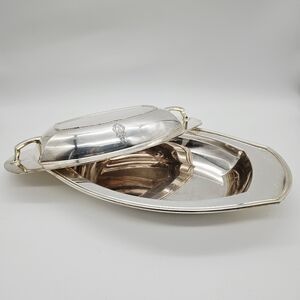 VINTAGE | Oneida Community Plate #12940 Bird Of Paradise design serving dish